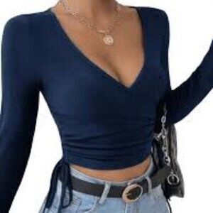 Crossover Side Runched Top